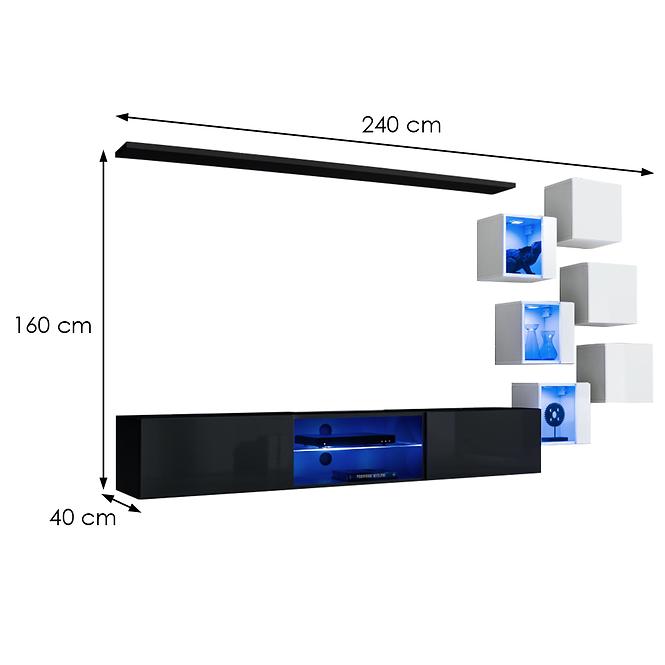 Obývacia Stena Switch Xxi Čierna/Biely