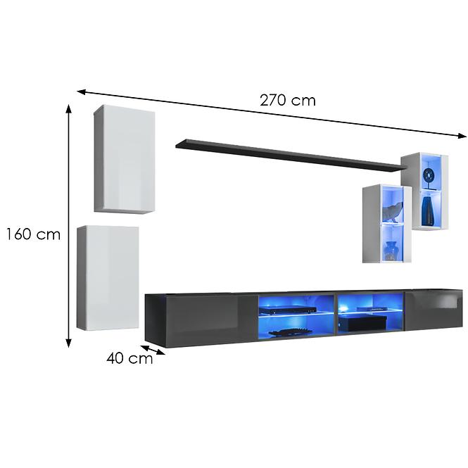 Obývacia Stena Switch Xxv Biely/Grafit