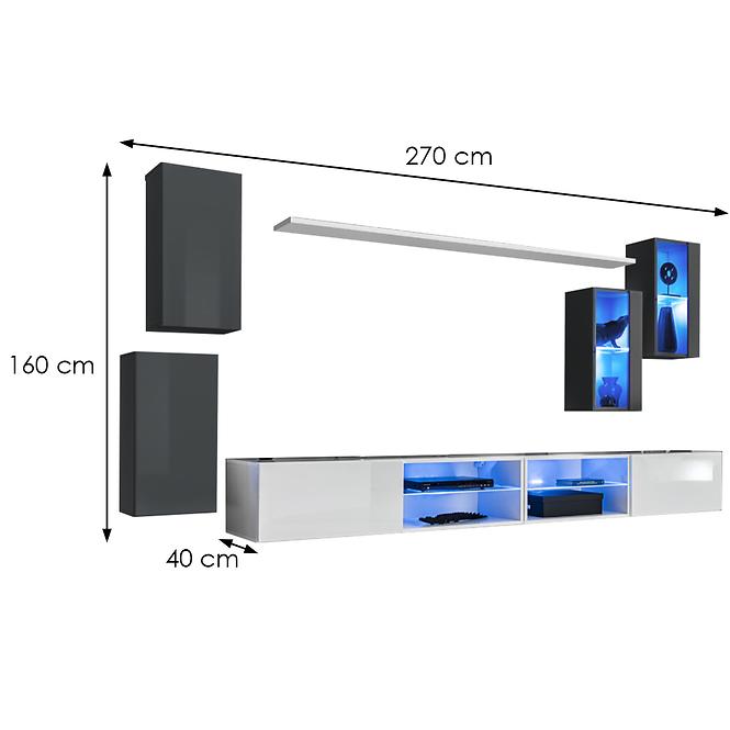 Obývacia Stena Switch Xxv Grafit/Biely