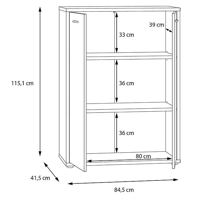 Komoda Lokrum 2D dub flagstaff