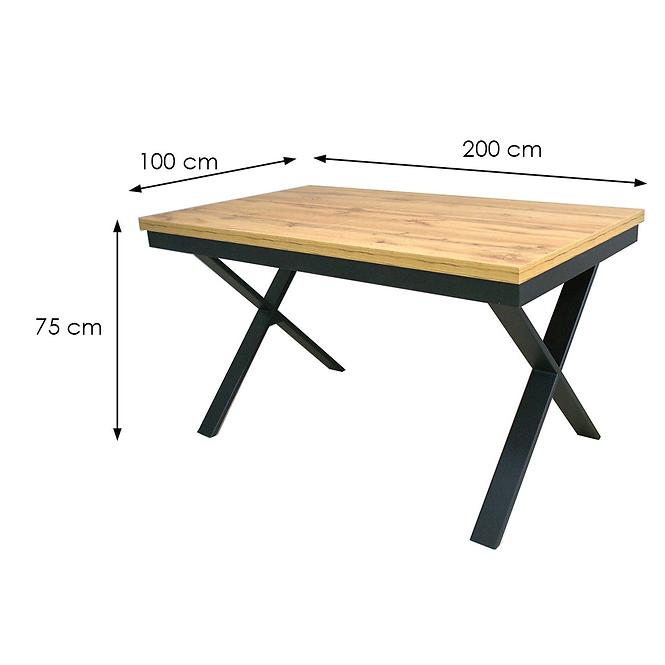 Rozkladací stôl St-978 200/280x100cm dub wotan