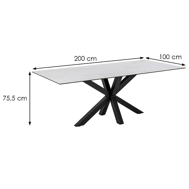 Stôl Kobi Biely Ceramika 200x100