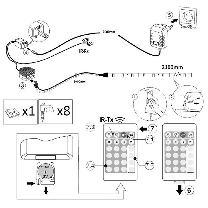 Led pre polička Matrix II-III