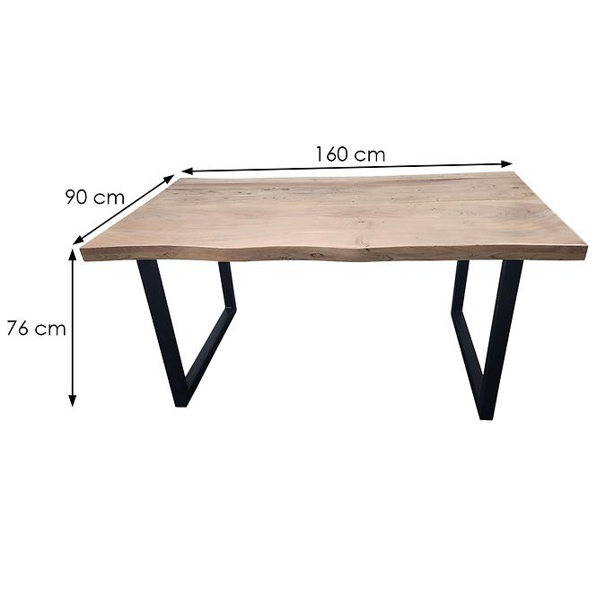 Stôl Liam SDV-01 akácia/čierna