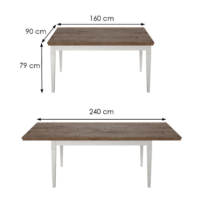 Rozkladací stôl Roz 160/240x90cm Evora 92 Abisko ash – dub lefkas