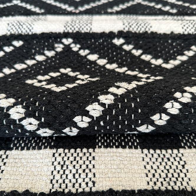 Bavlnený koberec Chindi 0,8/1,5 CR-1291 čierna