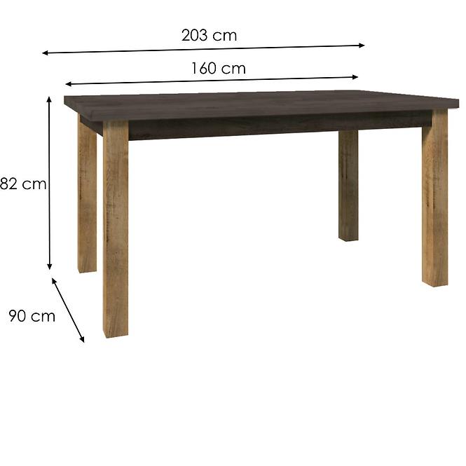 Rozkladací stôl Montana 160/203x90cm stw dub lefkas smooth grey