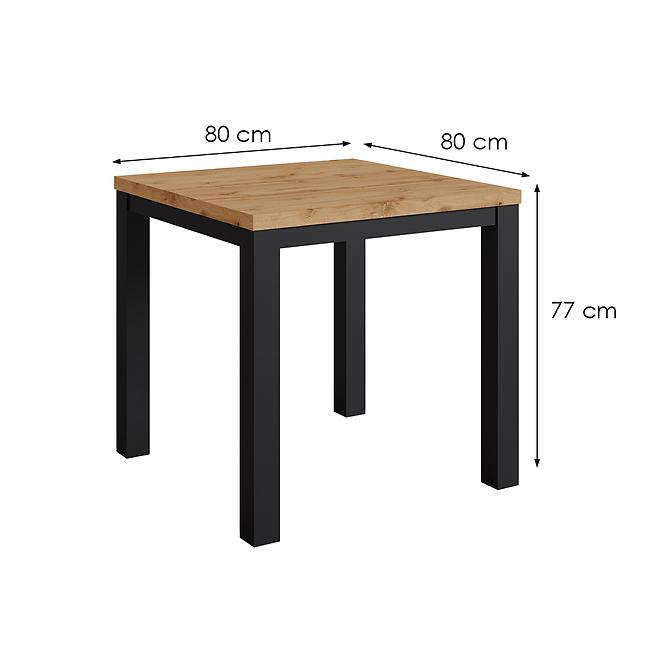 Stôl Oskar m80 čierna/wotan