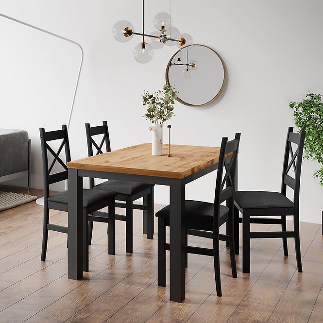Stôl Oskar d120 čierna/wotan