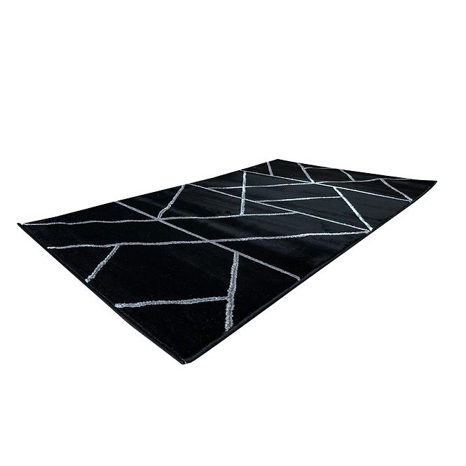 Koberec Frisee Diamond 1,6/2,3 B0052 čierna/strieborný
