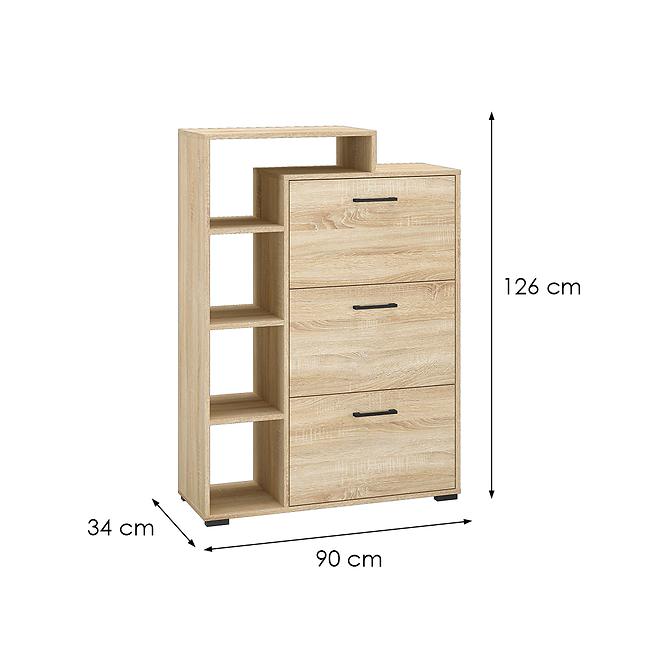 Skrinka na topánky Caro 13 dub sonoma