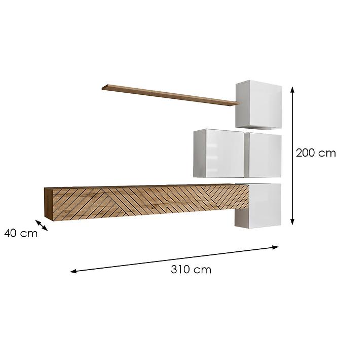 Obývacia Stena Switch IX Line Wotan/Biela