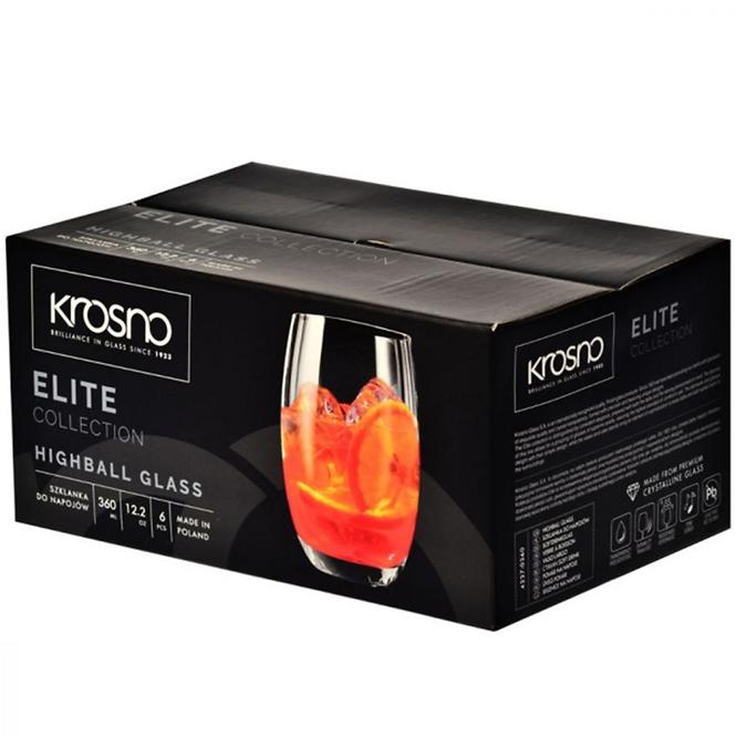 Sada pohárov na nápoje Elite 6x360 ml