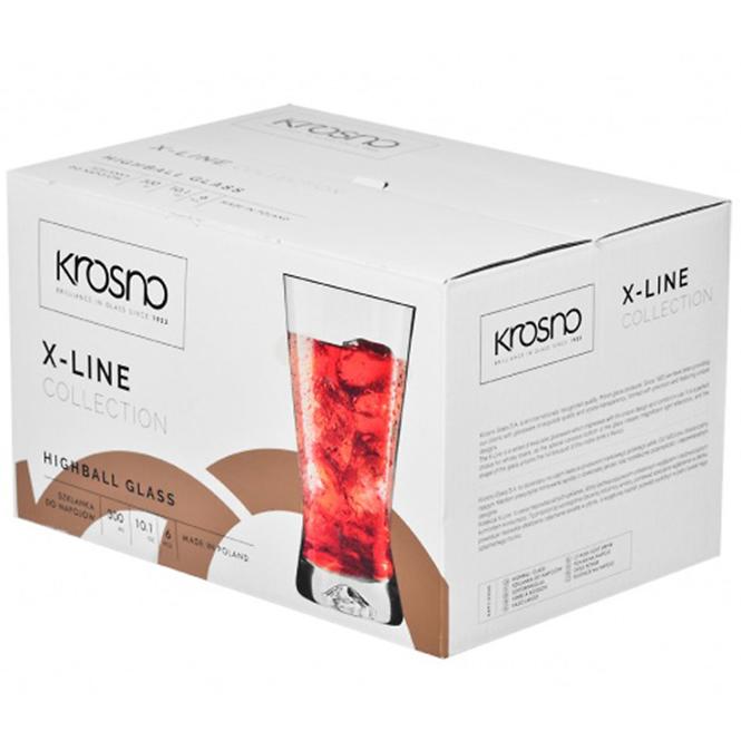 Sada pohárov na nápoje X-Line 6x300 ml