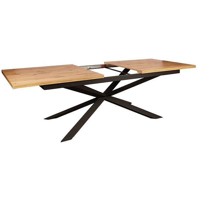 Stôl St-33 140x80+40 dub wotan/čierna