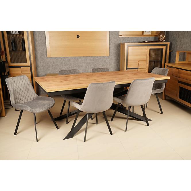 Stôl St-33 140x80+40 dub wotan/čierna