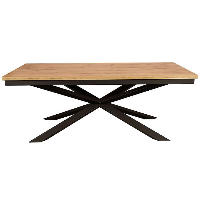 Stôl St-33 140x80+2x40 dub wotan/čierna