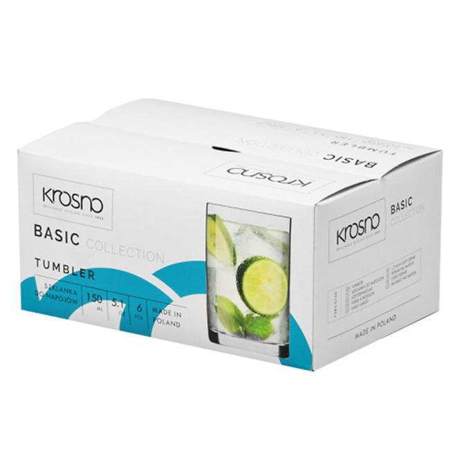 Pohár na nápoje Basic Krosno 150 ml 6 ks