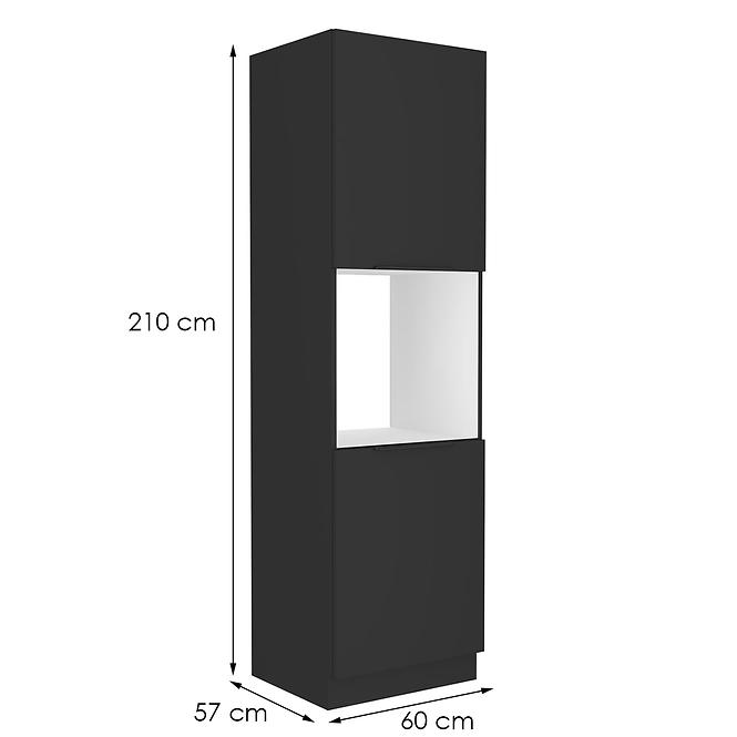 Kuchynská skrinka Siena čierna mat 60dp-210 2f