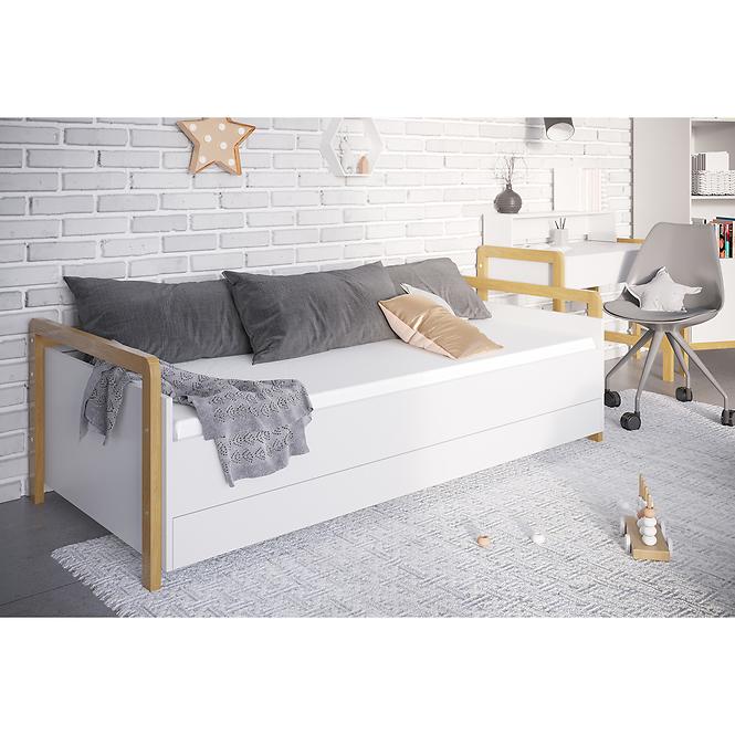 Detská posteľ Tapczan Victor+Sz+M Biely 80x180