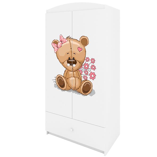 Skriňa Babydreams Biely – Medveď Kvety