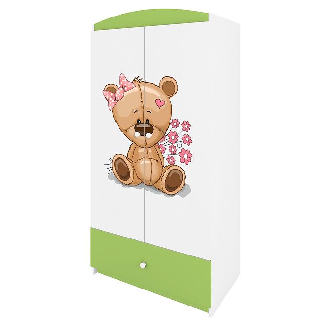 Skriňa Babydreams Zelená – Medveď Kvety