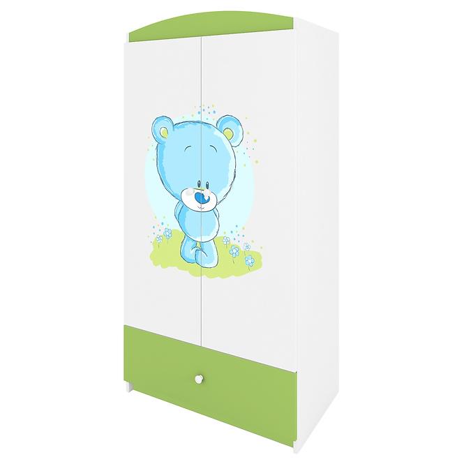 Skriňa Babydreams Zelená – Medveď Modrá