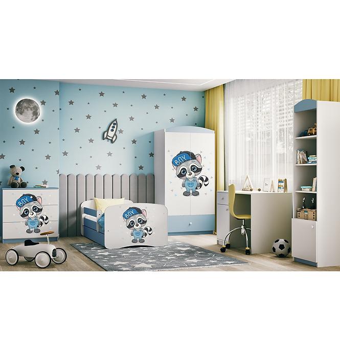Detská Posteľ. Babydreams+Sz+M Modrá 70x140 medvedík čistotný