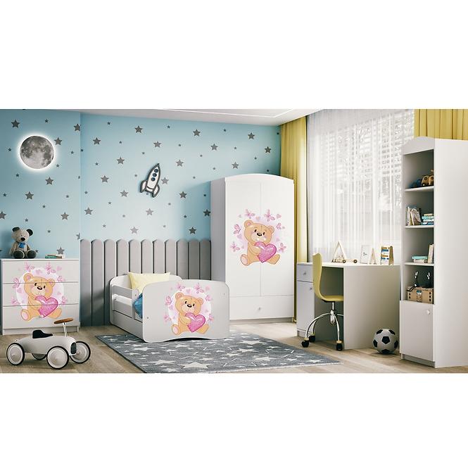 Detská Posteľ. Babydreams+Sz+M Biely 70x140 Medveď Bott