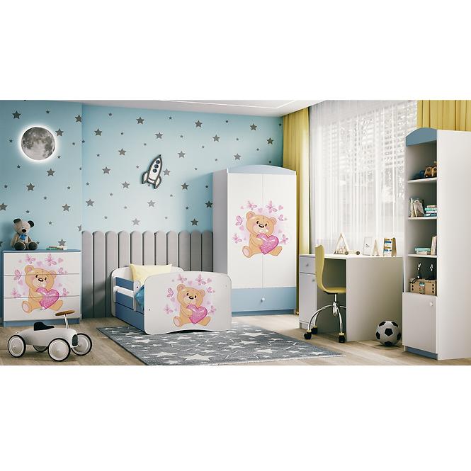 Detská Posteľ. Babydreams+Sz+M Modrá 70x140 Medveď Bott