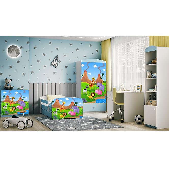 Detská Posteľ. Babydreams+Sz+M Modrá 70x140 Safari