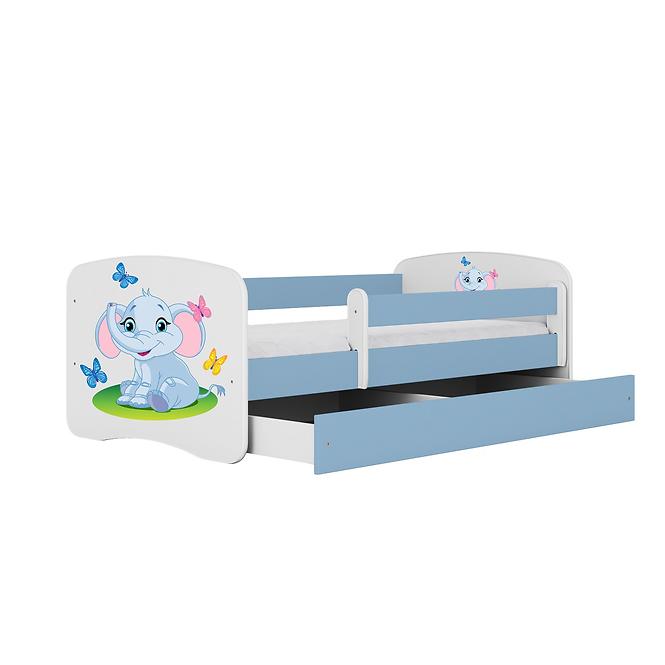 Detská Posteľ. Babydreams+Sz+M Modrá 70x140 Slon