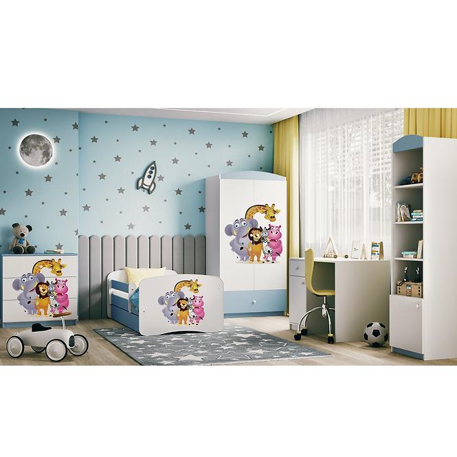 Detská Posteľ. Babydreams+Sz+M Modrá 70x140 Zoo