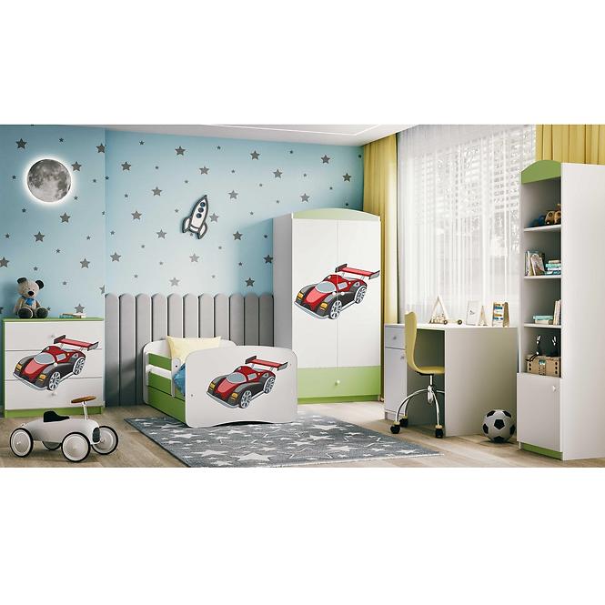 Detská Posteľ. Babydreams+Sz+M Zelená 70x140 Auto