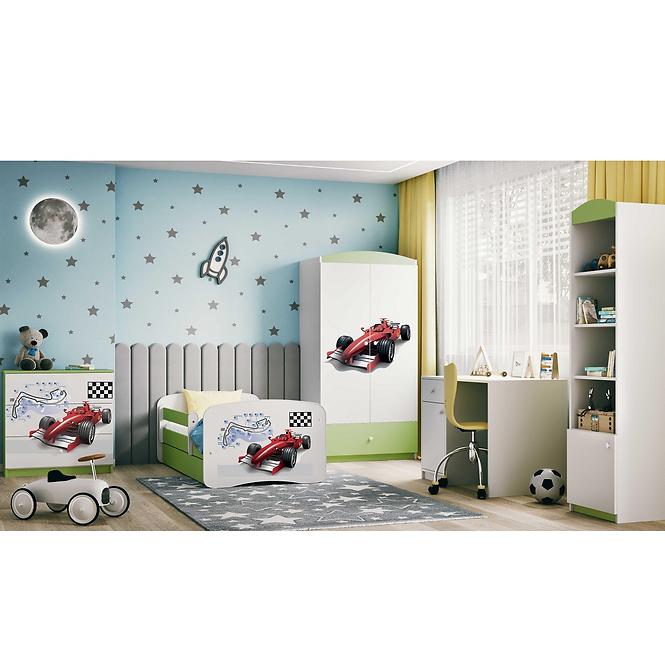 Detská Posteľ. Babydreams+Sz+M Zelená 70x140 Racer