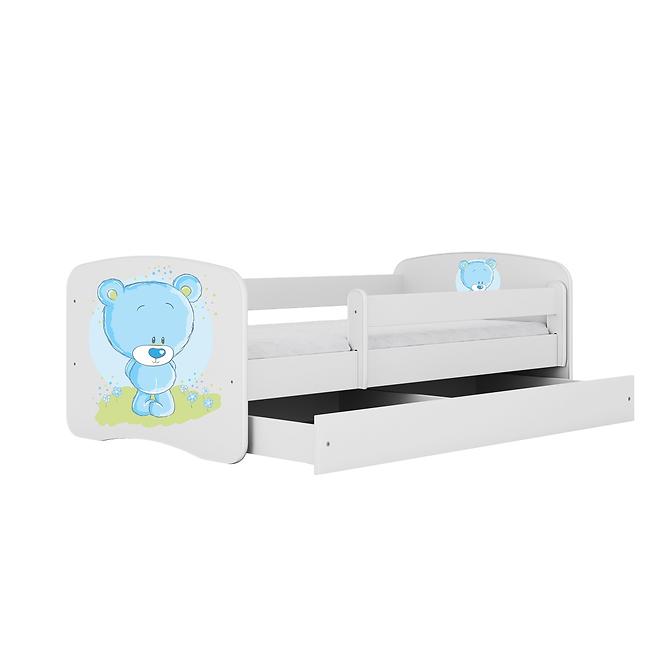 Detská Posteľ. Babydreams+Sz+M Biely 80x160 Medveď Modr