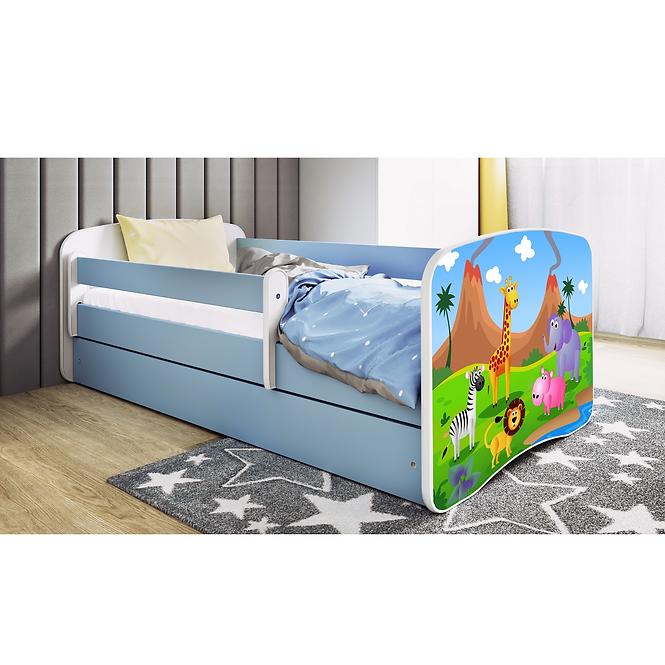 Detská Posteľ. Babydreams+Sz+M Modrá 80x160 Safari
