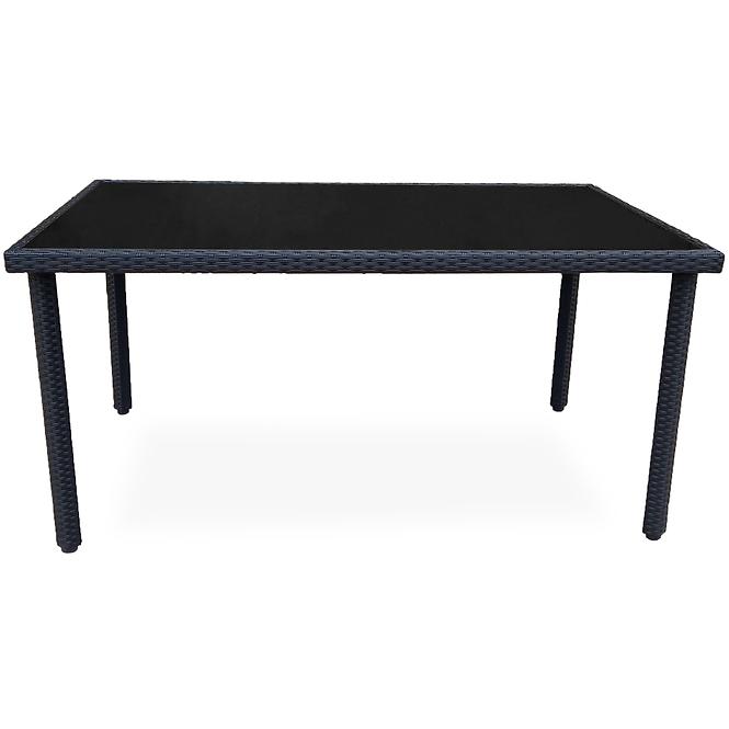 Záhradný ratanový stôl Dandy 150x90 čierny