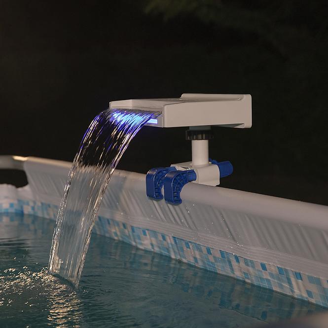 Bazénová fontána s vodopádom LED 58619