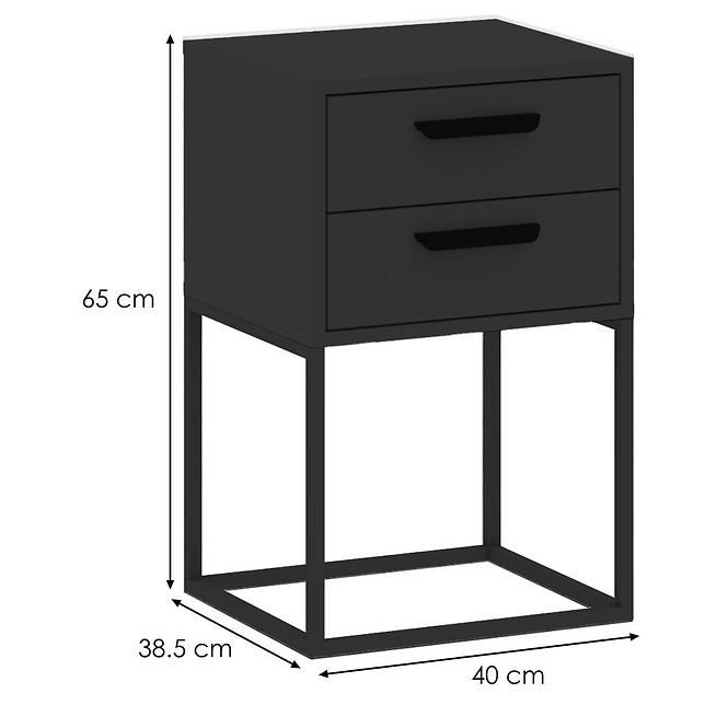 Nočný stolík 2S-40 čierna