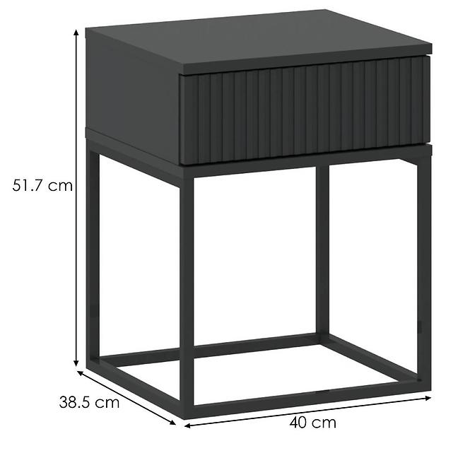 Nočný stolík 1S nízky-40 bez rukovätí antracit