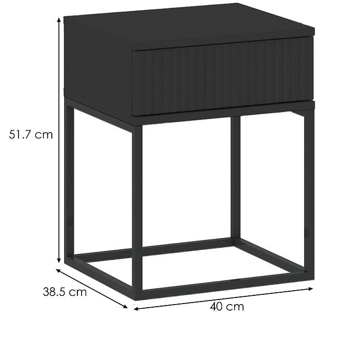 Nočný stolík 1S nízky-40 bez rukovätí čierna