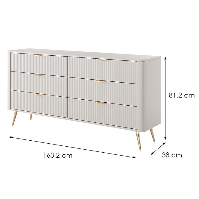 Komoda Lante B 163 6S beige