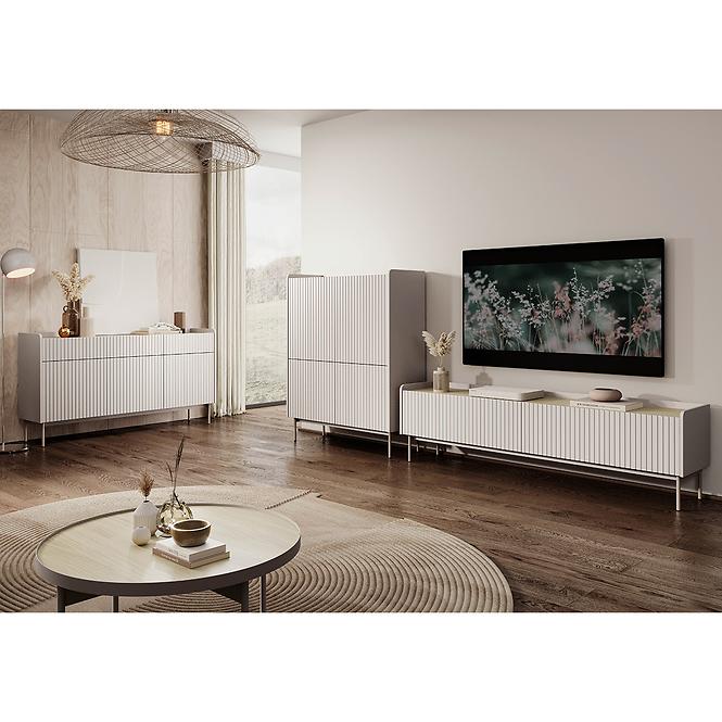 Komoda Level B 153 3D3S beige/dub scandi