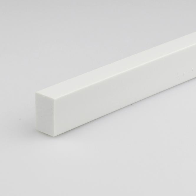 Profil plochý PVC biely lesk 10x20x1000