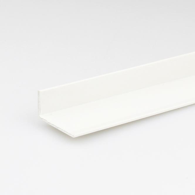 Profil uholníkový PVC biely lesk 10x40x1000