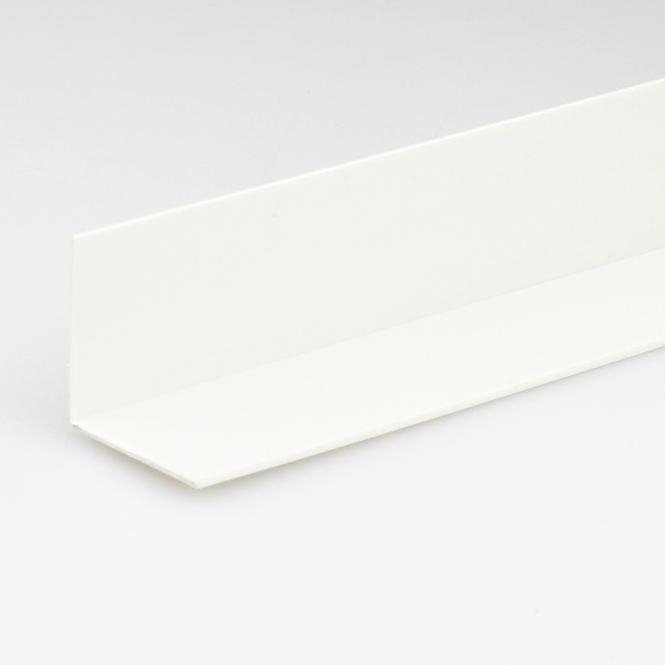 Profil uholníkový PVC biely lesk 20x20x1000