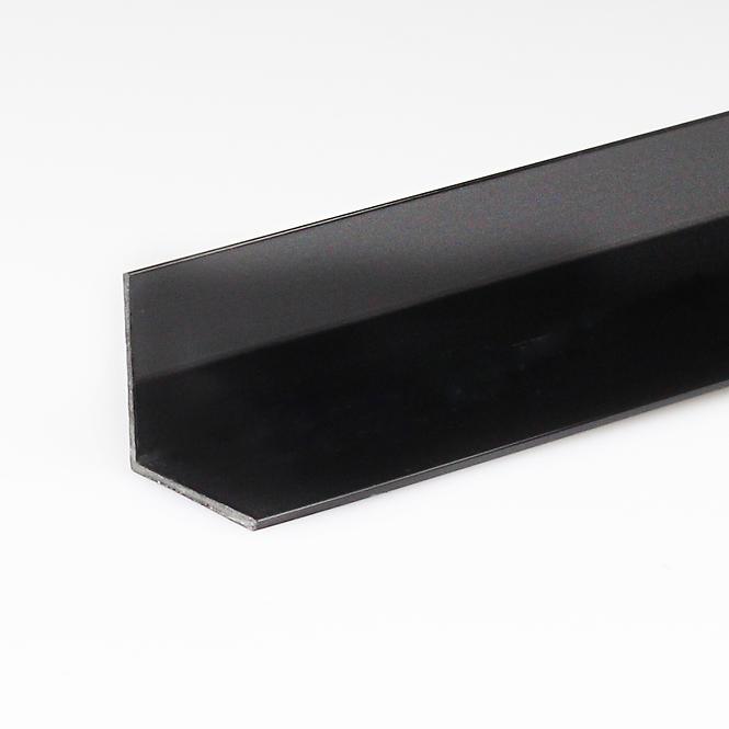 Profil uholníkový PVC čierny lesk 10x10x1000
