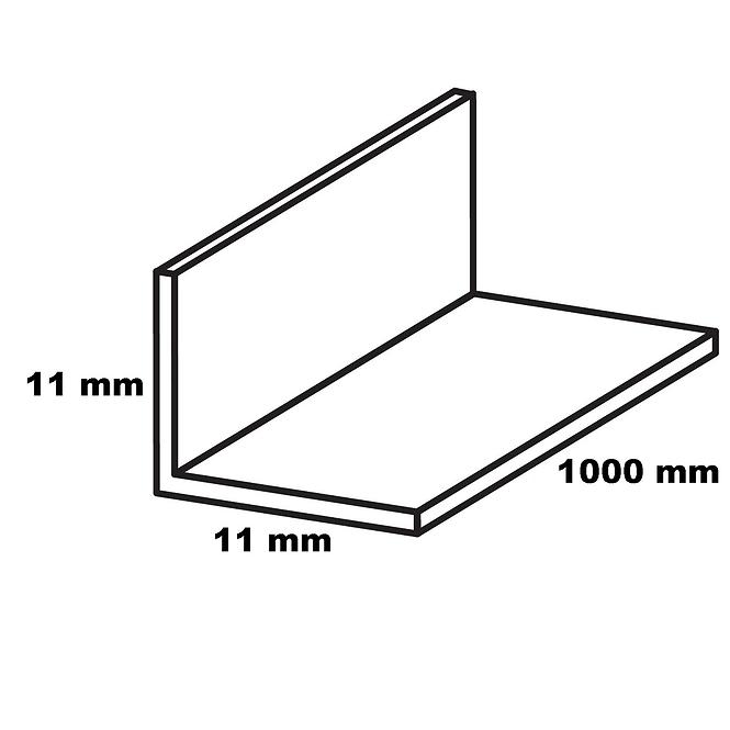 Profil uholníkový samolepiace PVC drevo tmavé  11x11x1000