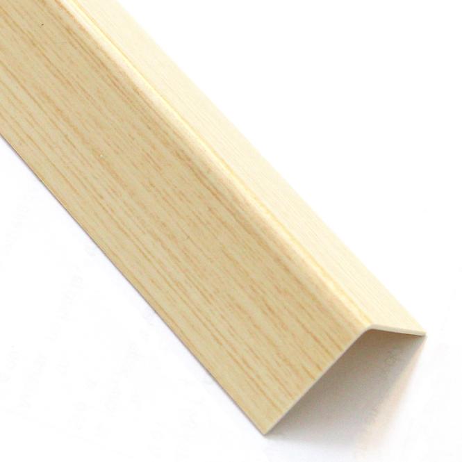 Profil uholníkový samolepiace PVC drevo svetlé  11x11x1000